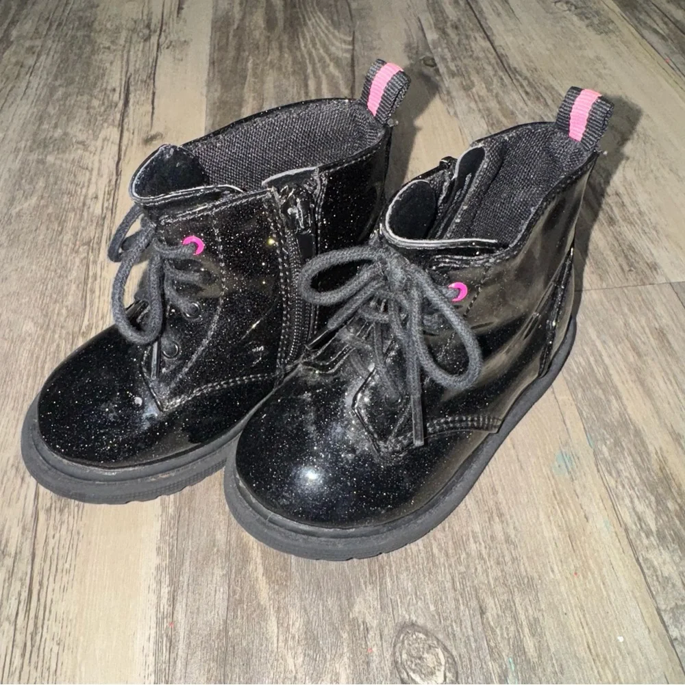 Wonder Nation Glittery Black Kids Boots